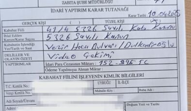 Kahramanmaraş’ta beton mikserine 152 bin lira ceza