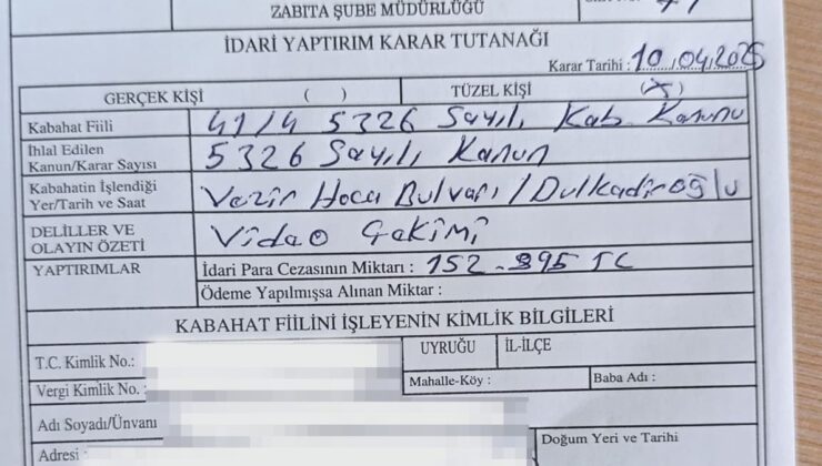 Kahramanmaraş’ta beton mikserine 152 bin lira ceza