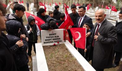 Kimsesiz çocuklardan şehit ailelerine bayram ziyareti