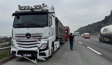 Kocaeli’de 4 tır çarpıştı: 1 yaralı