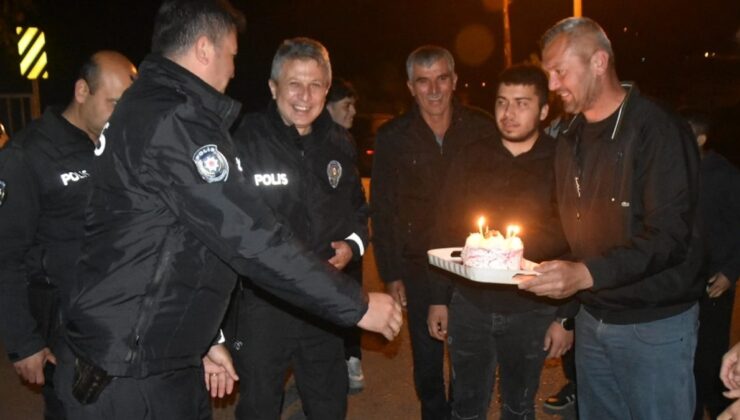 Mersin’de ihbara giden polise pasta ikramı