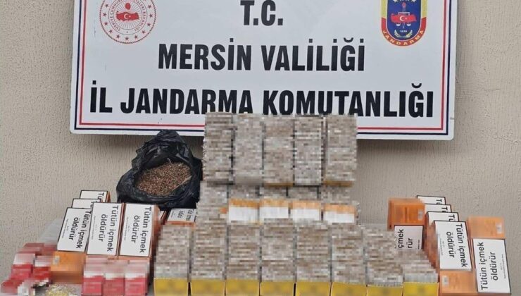 Mersin’de kaçak tütün ile makaron ele geçirildi