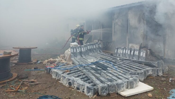 Muğla’da işçilerin kaldığı konteynerlerde yangın