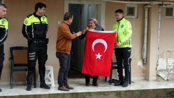 Muğla’da polis helikopterini bayrakla selamlayan Ayşe Teyze’ye sürpriz ziyaret