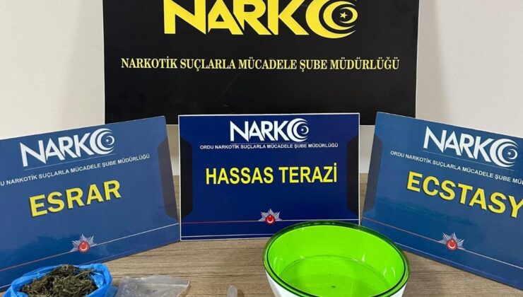 Ordu’da uyuşturucu operasyonu
