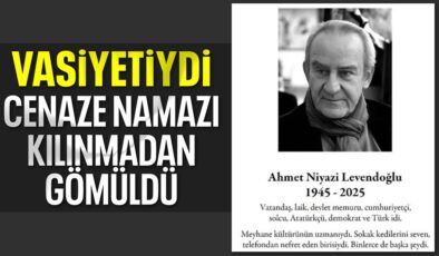 Oyuncu Ahmet Levendoğlu son yolculuğuna uğurlandı