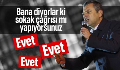 Özgür Özel Saraçhane’de: Sokak çağrısı yapıyorum