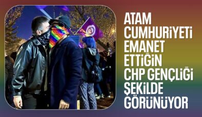 Özgür Özel’in teminat verdiği LGBT’liler, Saraçhane’de dudak dudağa
