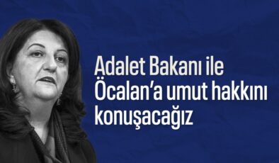 Pervin Buldan: Öcalan için umut hakkını görüşeceğiz