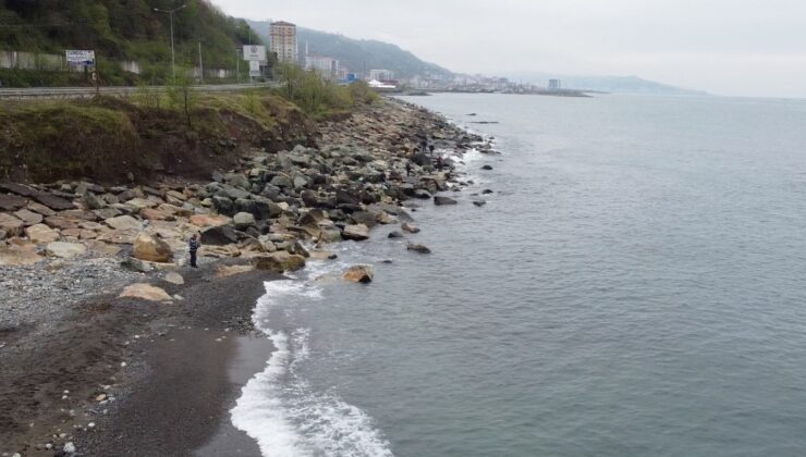 Rize’de denize 2 ton levrek dağıldığını duyanlar sahile koştu