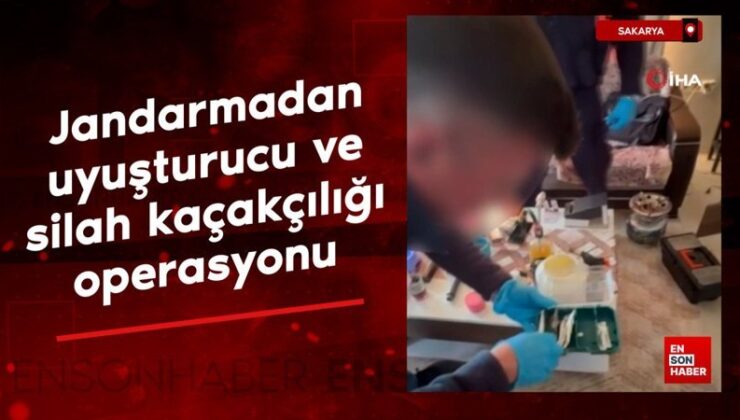 Sakarya’da jandarmadan uyuşturucu ve silah kaçakçılığı operasyonu