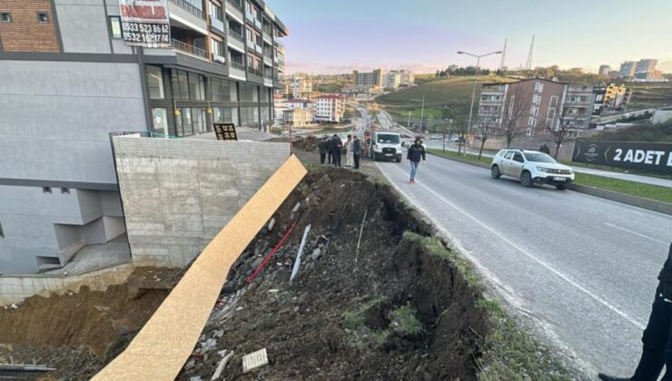 Samsun’da inşaat çalışması sırasında toprak kaydı