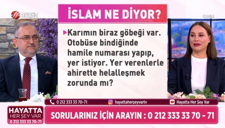 Televizyon programında şaşırtan soru: Hamile numarası yapmak caiz mi?