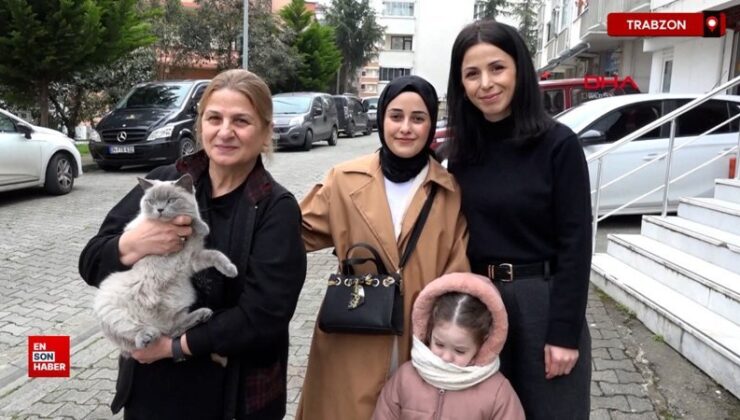 Trabzon’da kayıp kedisi ‘Badem’i bulanı altınla ödüllendirdi