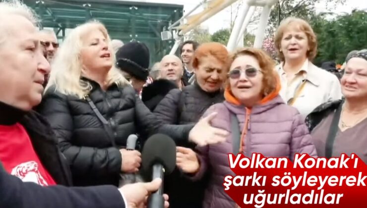 Volkan Konak’ın cenaze töreninde hayranları şarkılar söyledi