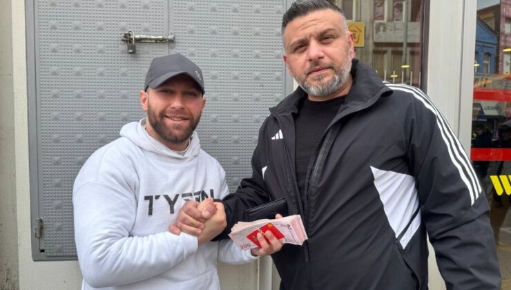 Zonguldak’ta bulduğu parayı telsim etti