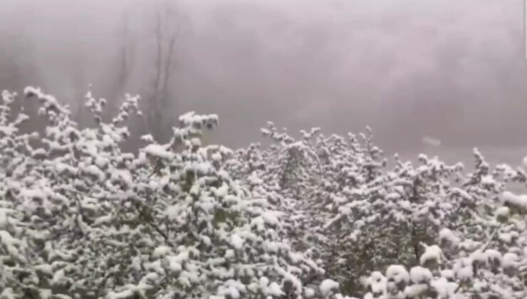 Zonguldak’ta nisan ayında kar sürprizi