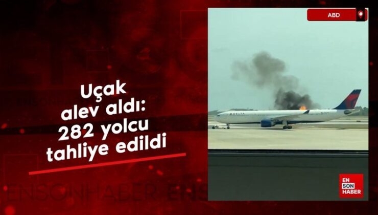 ABD’de uçak alev aldı: 282 yolcu tahliye edildi