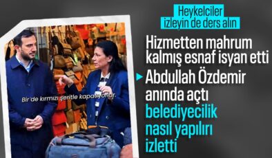 Abdullah Özdemir’in esnafla samimi sohbeti