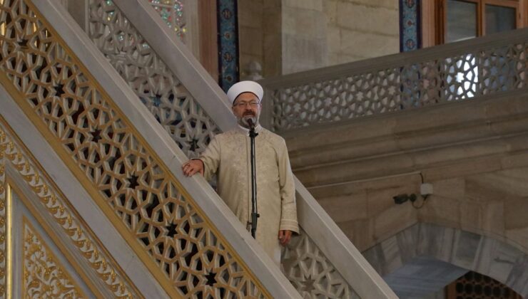 Adana’da Diyanet İşleri Başkanı Ali Erbaş, hutbe irat etti