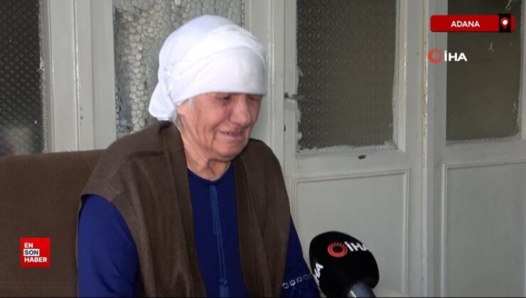 Adana’da evden çıkartılacak görme engelli Emine teyzenin gözyaşları