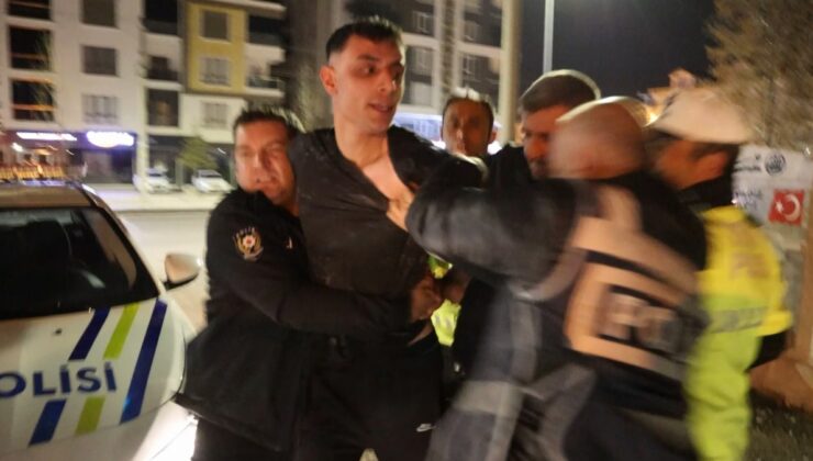 Aksaray’da alkollü sürücü polis ekiplerine küfür yağdırdı