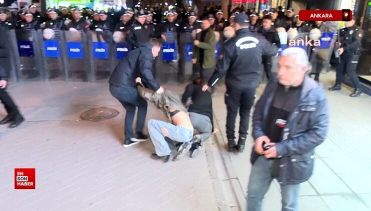 Ankara’da yasa dışı eylem yapan 30 kişi gözaltına alındı