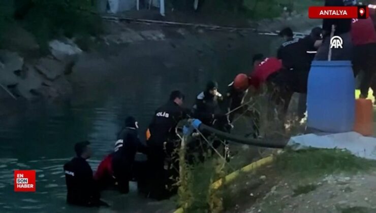 Antalya’da sulama kanalına düşen çocuğun cansız bedenine ulaşıldı