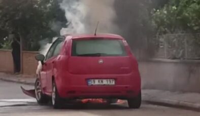 Antalya’da yanan arabası kaydeden çocukların görüntüsü viral oldu