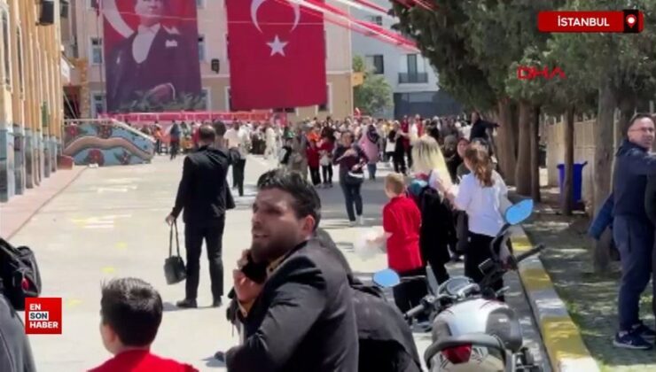 Avcılar’da öğrenciler okuldaki 23 Nisan gösterilerinde depreme yakalandılar