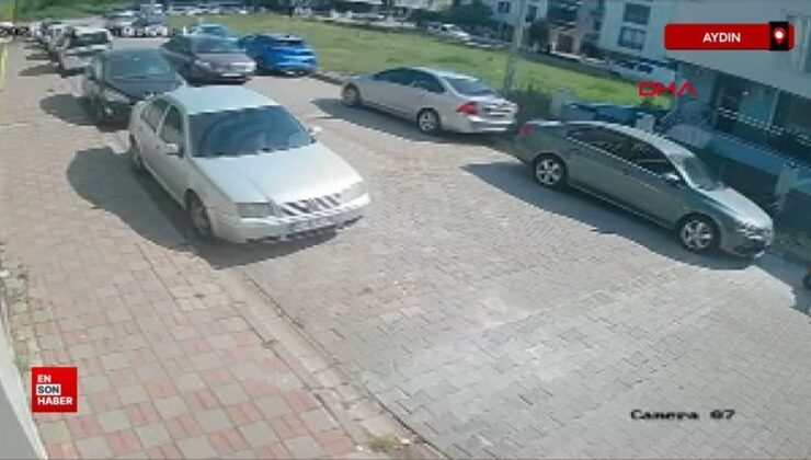Aydın’da köpeklerden kaçmak isterken başını park halindeki arabaya çarptı