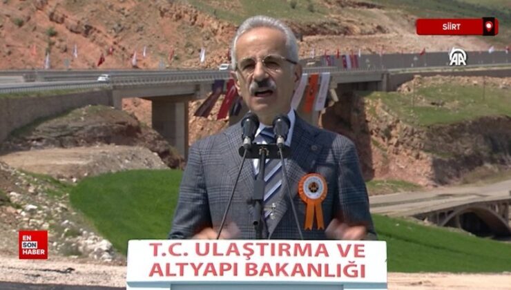 Bakan Uraloğlu, Siirt-Kurtalan Yolu ve Siirt Havaalanı Bağlantı Yolu Açılış Töreni’nde konuştu