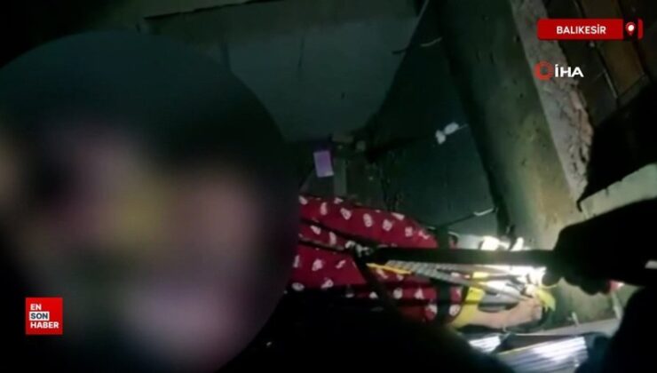 Balıkesir’de asansör boşluğuna düşen kadın kurtarıldı