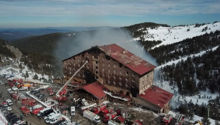 Bolu Kartalkaya’daki yangının birinci manzaraları ortaya çıktı