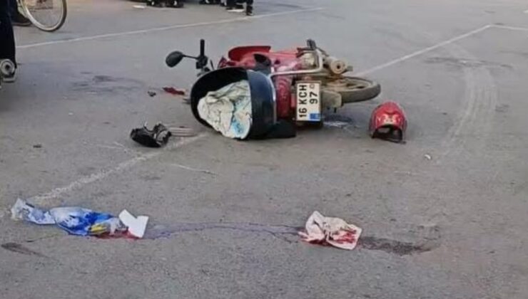 Bursa’da motosikletliler kafa kafaya çarpıştılar