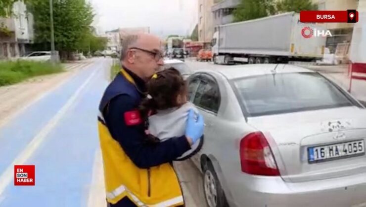 Bursa’da pencereden düşen çocuğu moloz dolu çuvallar korudu