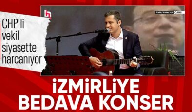 CHP Sözcüsü Deniz Yücel gitar ile ‘Yiğidim Aslanım’ şarkısını söyledi