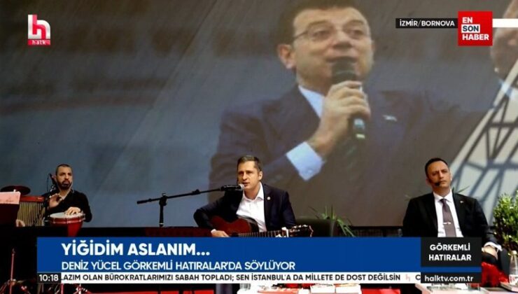 CHP Sözcüsü Deniz Yücel gitar ile ‘Yiğidim Aslanım’ şarkısını söyledi