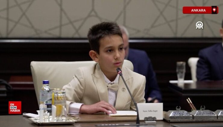 Cumhurbaşkanı Erdoğan, çocukları kabul etti