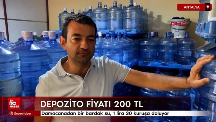 Damacanadan bir bardak su, 1 lira 30 kuruşa doluyor