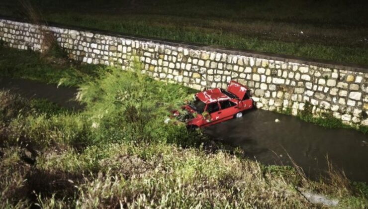 Denizli’de babasından kaçırdığı arabayla dereye uçan genç kaçamadı
