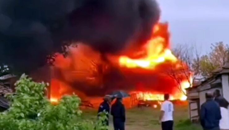 Edirne’de arı kovanlarının bulunduğu depo yandı