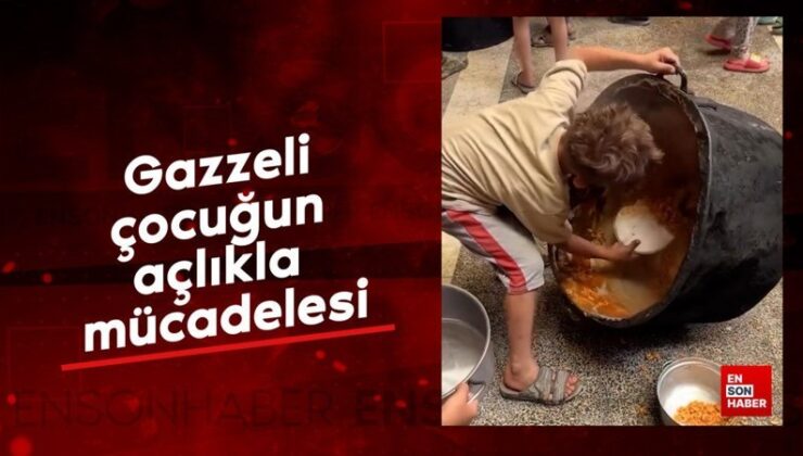 Gazzeli çocuğun açlıkla uğraşı