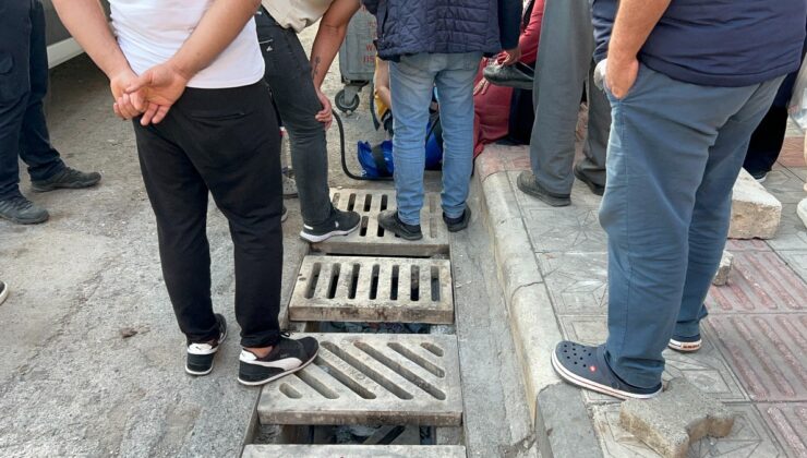 Hatay’da ayağı mazgala sıkıştı