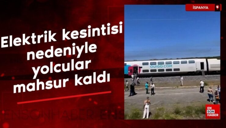 İspanya’da elektrik kesintisi nedeniyle tren yolcuları mahsur kaldı