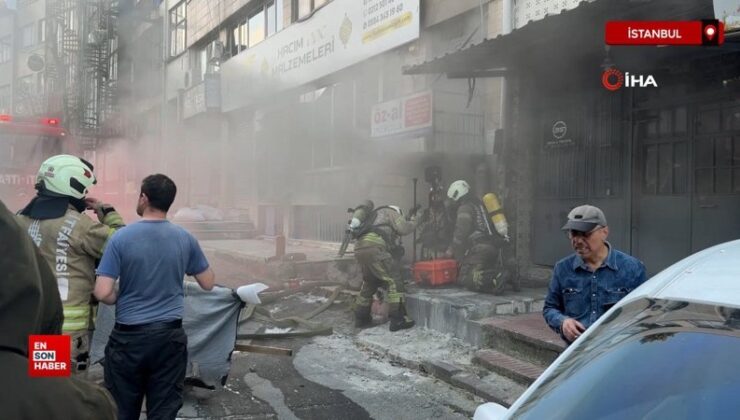 İstanbul Bayrampaşa’da iplikçide yangın