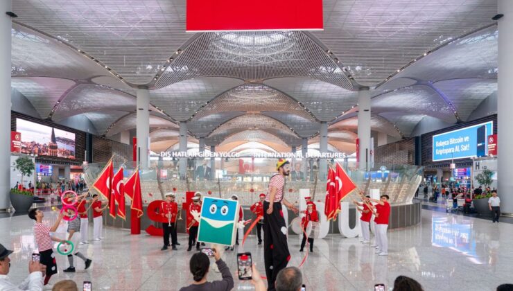 İstanbul Havalimanı’nda 23 Nisan coşkusu yaşandı