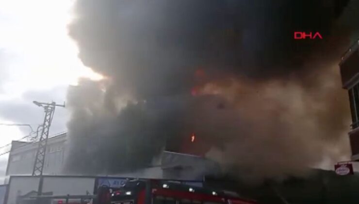 İstanbul Sancaktepe’de iş merkezinde yangın