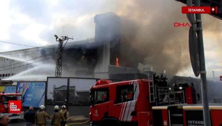 İstanbul Sancaktepe’de iş merkezinde yangın