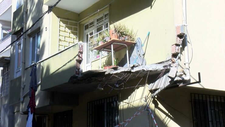 İstanbul’da 5 katlı binada balkon çöktü